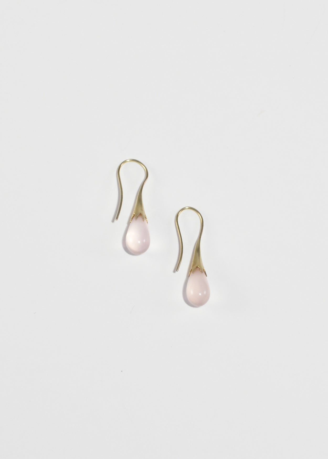 Rose Quartz Teardrop Earrings