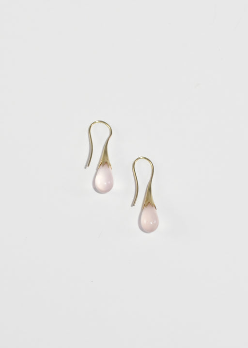 Rose Quartz Teardrop Earrings