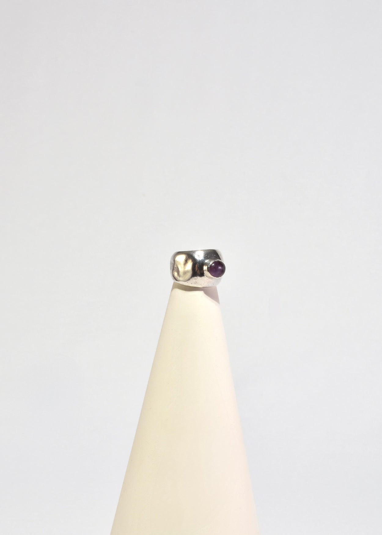 Organic Amethyst Pinky Ring