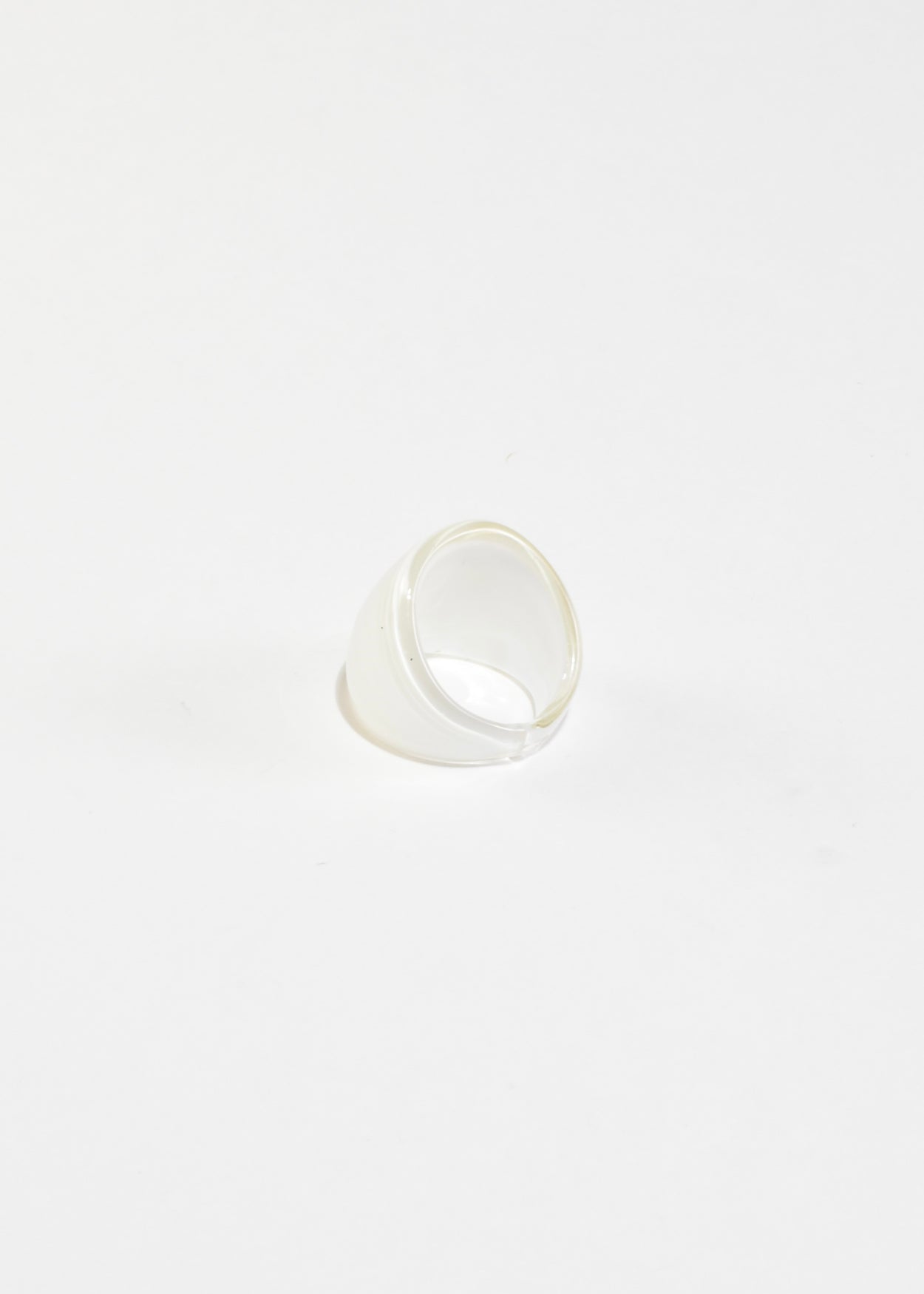 White Glass Ring