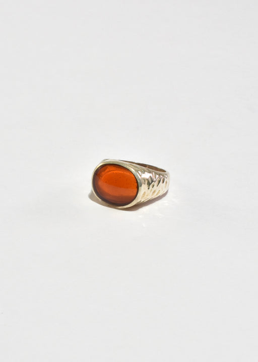 Textured Amber Ring