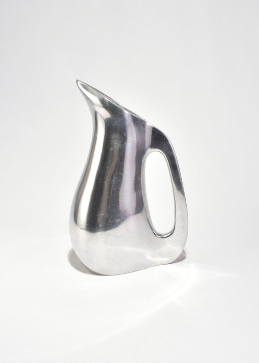 Curved Pewter Pitcher