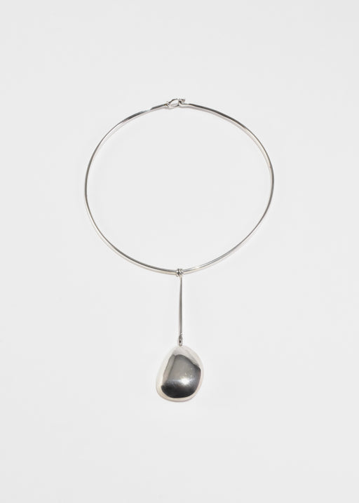 Sculptural Sterling Collar Necklace