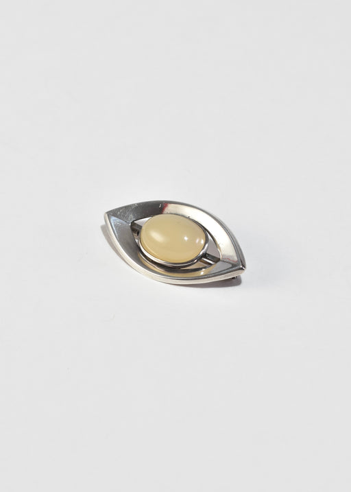 Modernist Moonstone Brooch