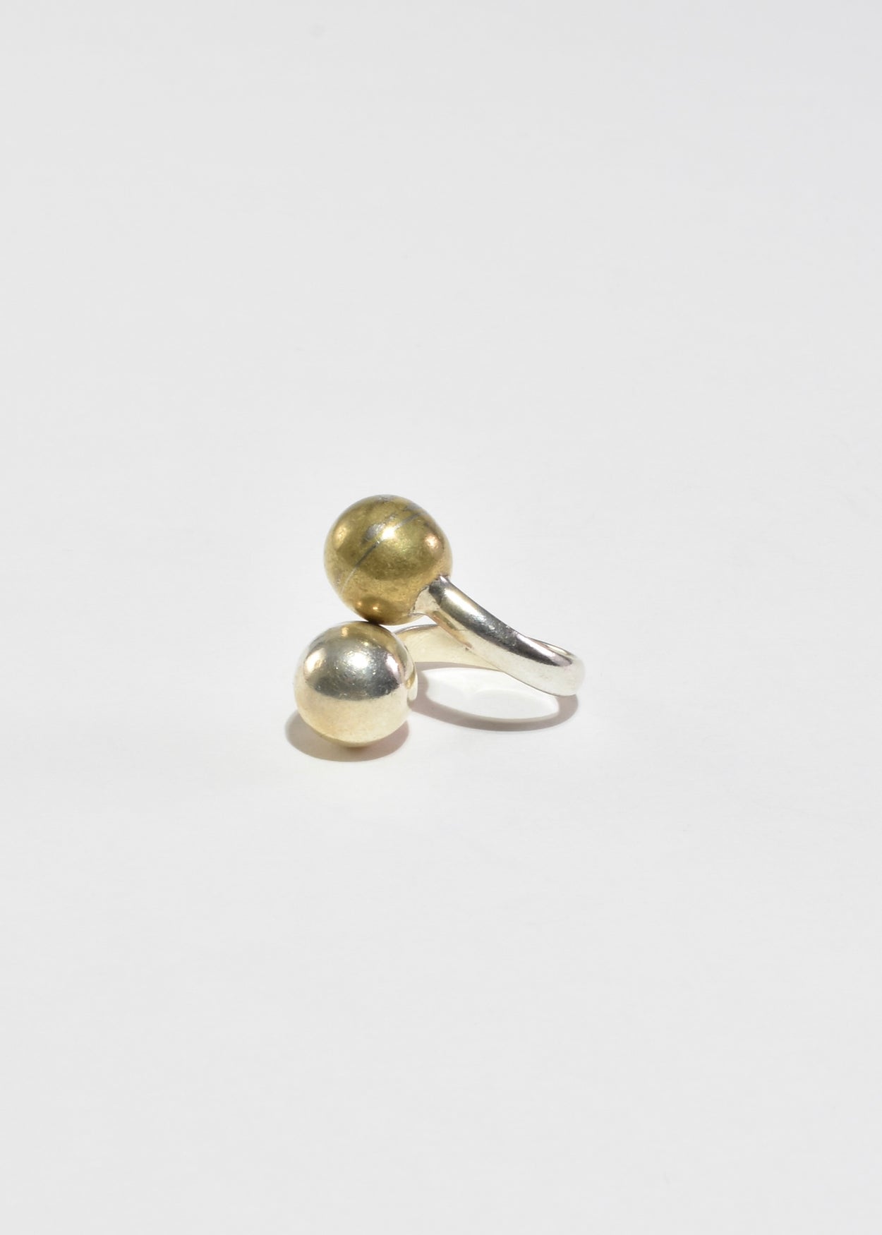 Two-Tone Sphere Wrap Ring