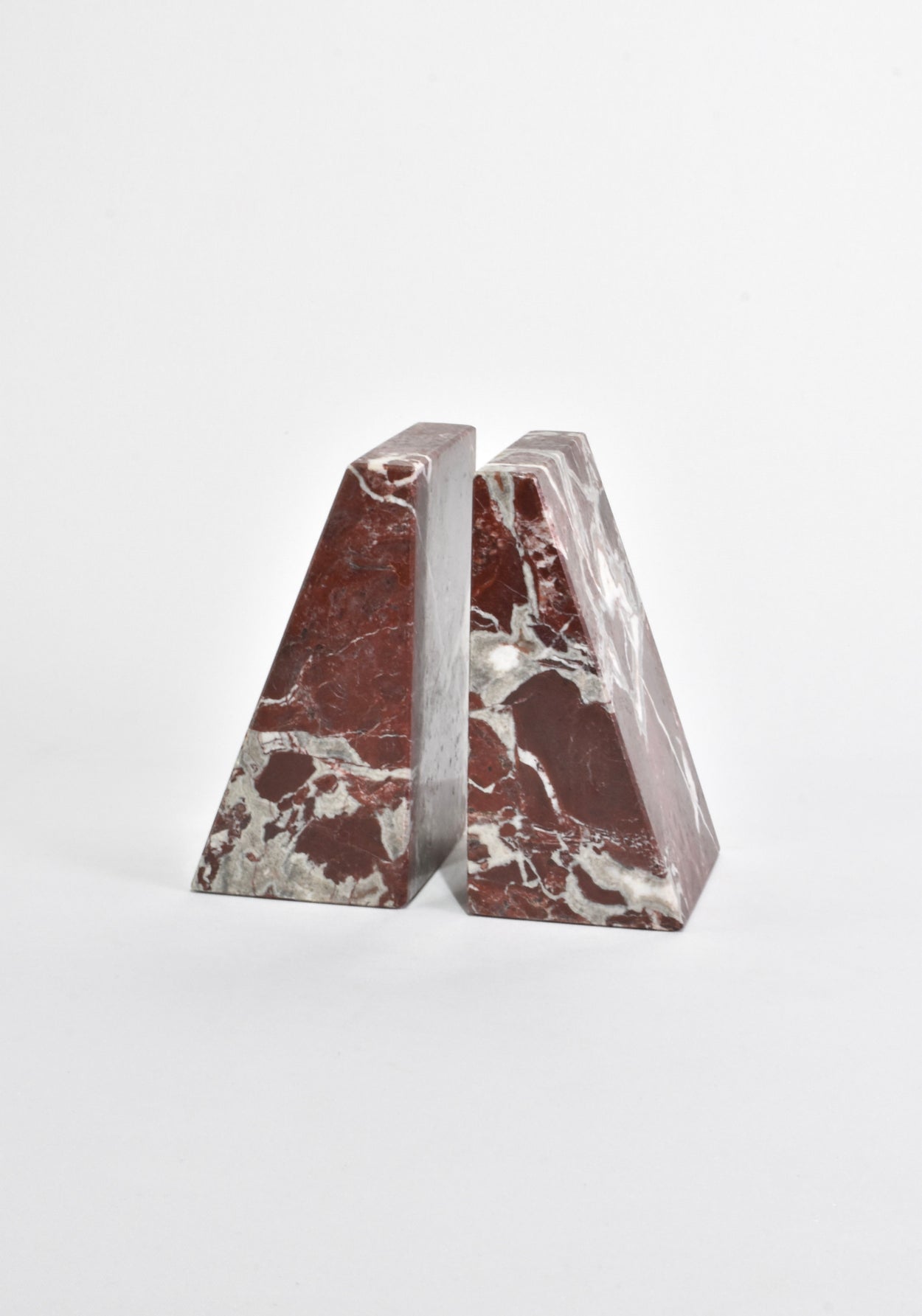 Red Marble Bookends