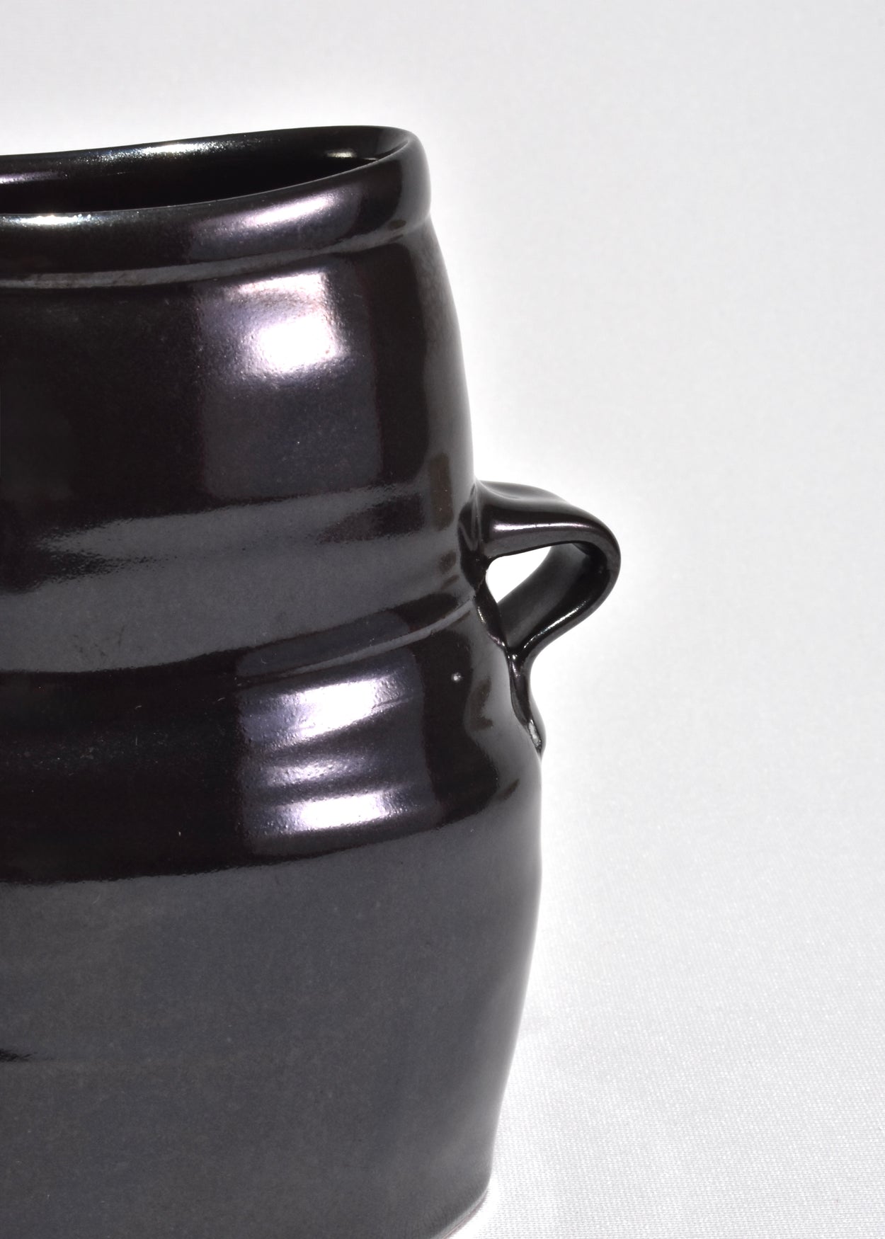 Handcrafted Black Ceramic Vase