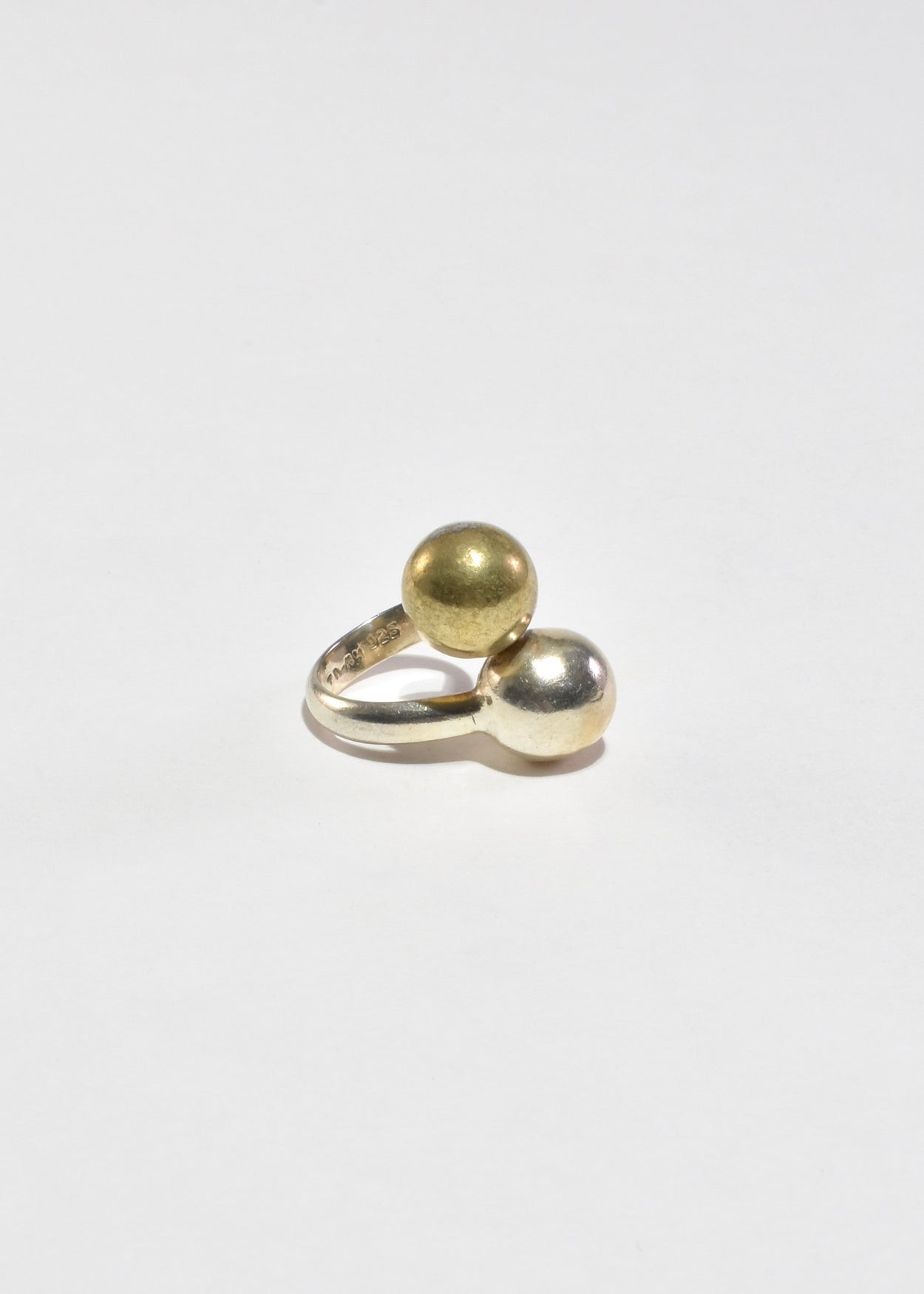Two-Tone Sphere Wrap Ring