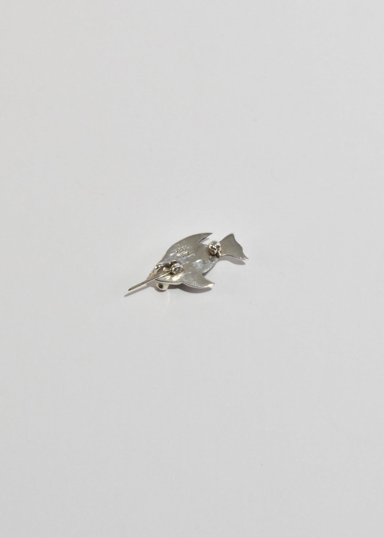 Malachite Carnelian Fish Brooch