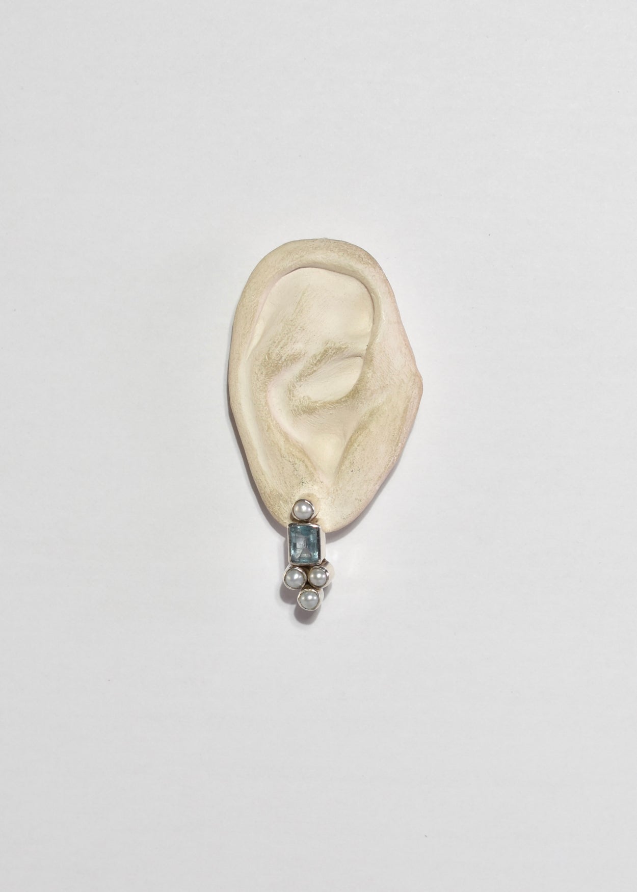 Topaz Pearl Cluster Earrings