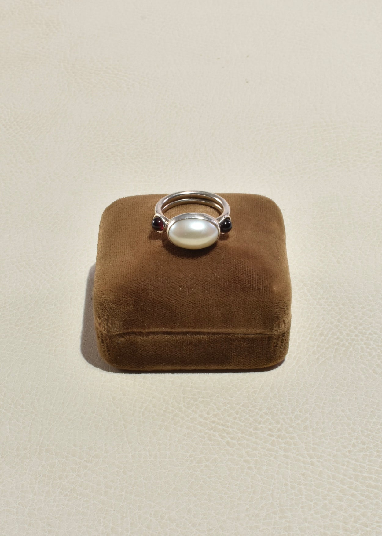 Garnet Pearl Ring