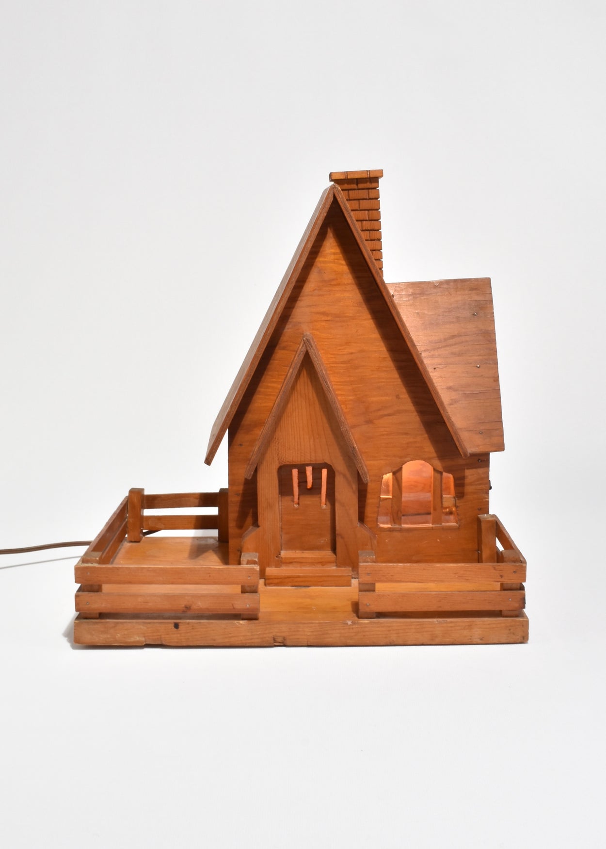 Wooden House Lamp