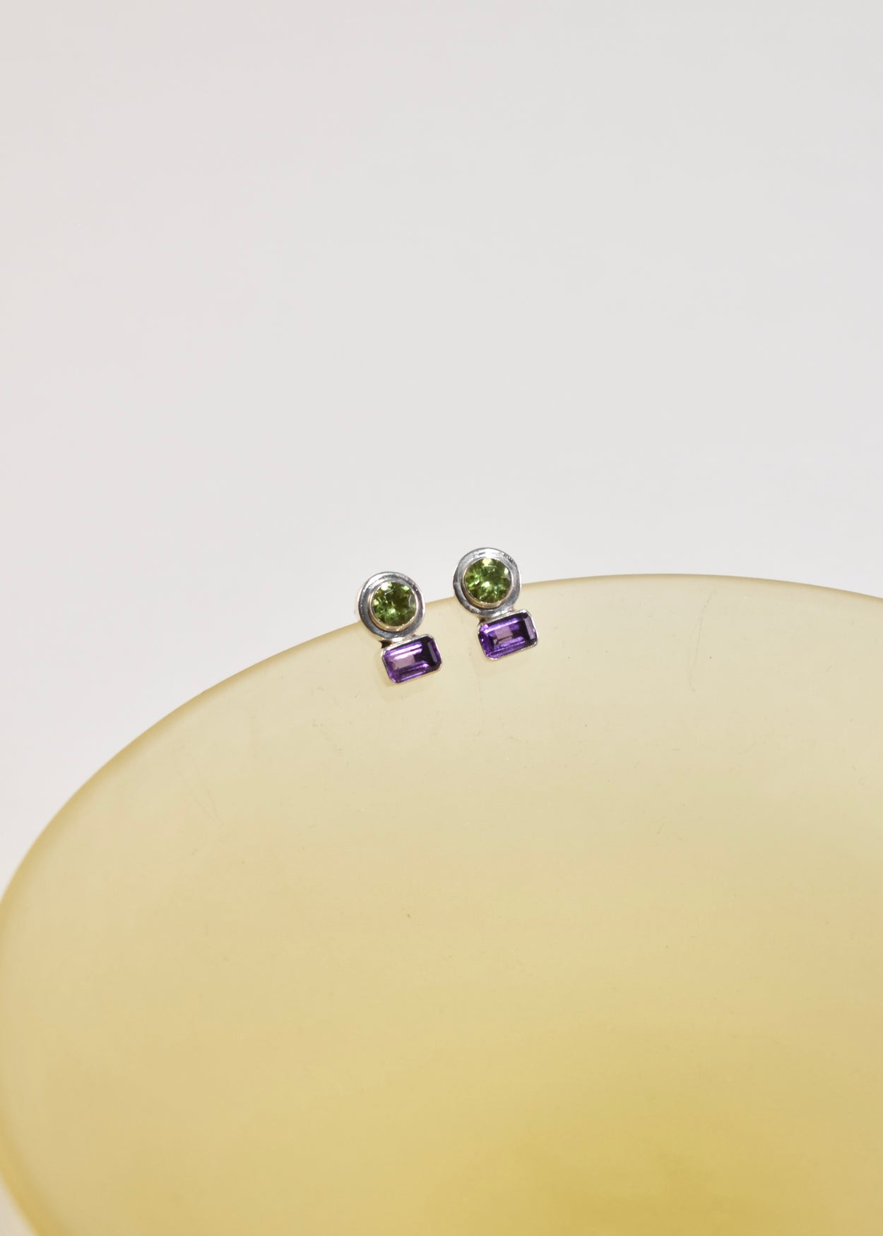 Amethyst Peridot Earrings