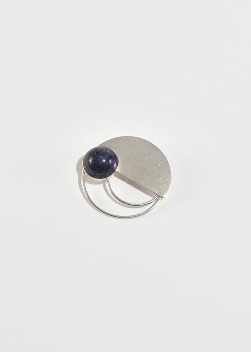 Modernist Lapis Brooch