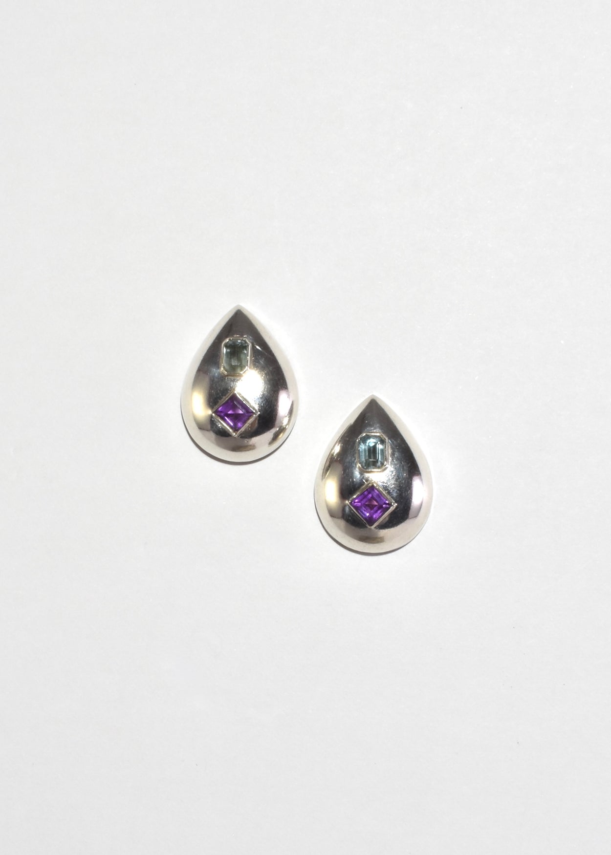 Amethyst Aquamarine Earrings