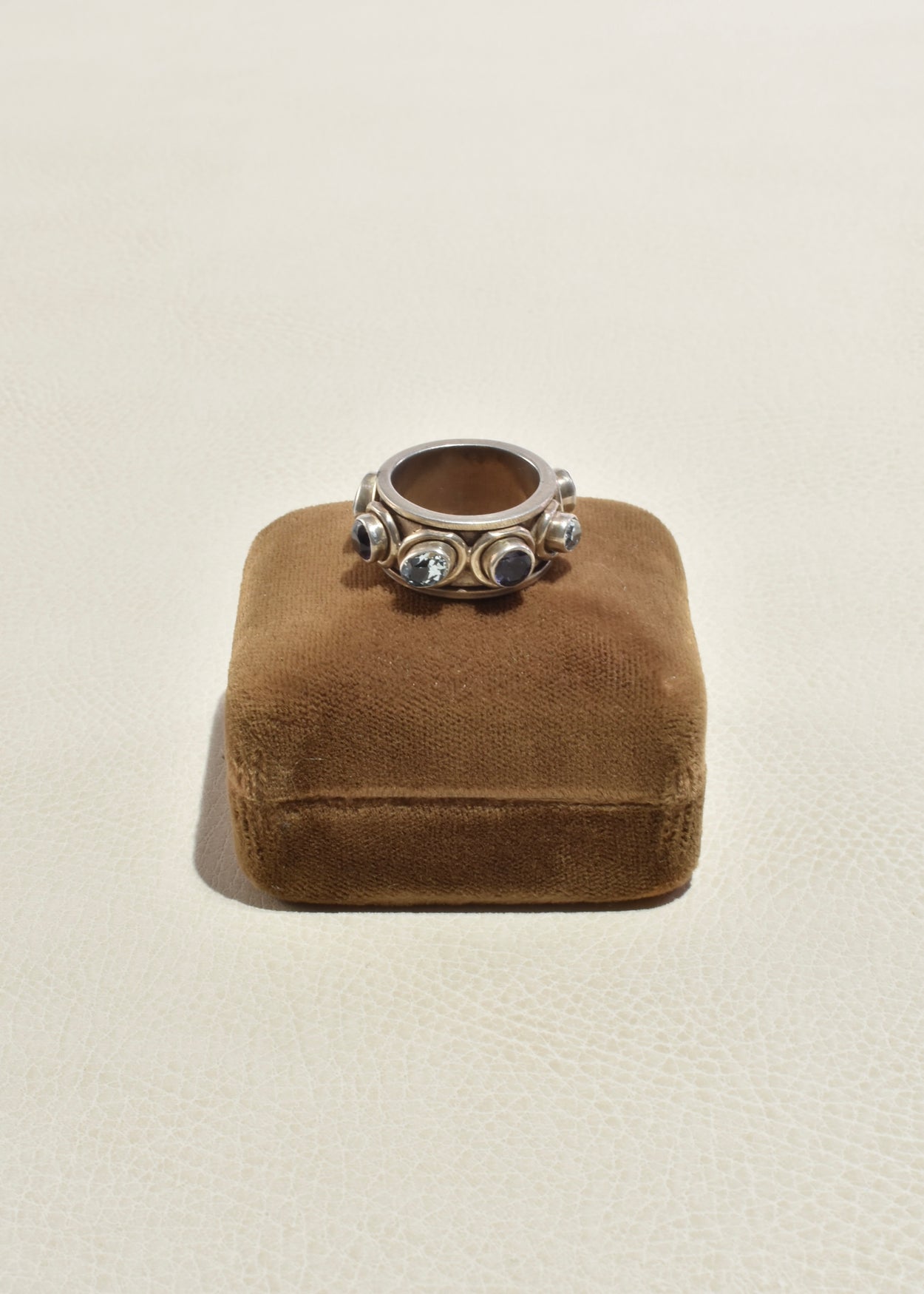 Amethyst Topaz Spinner Ring