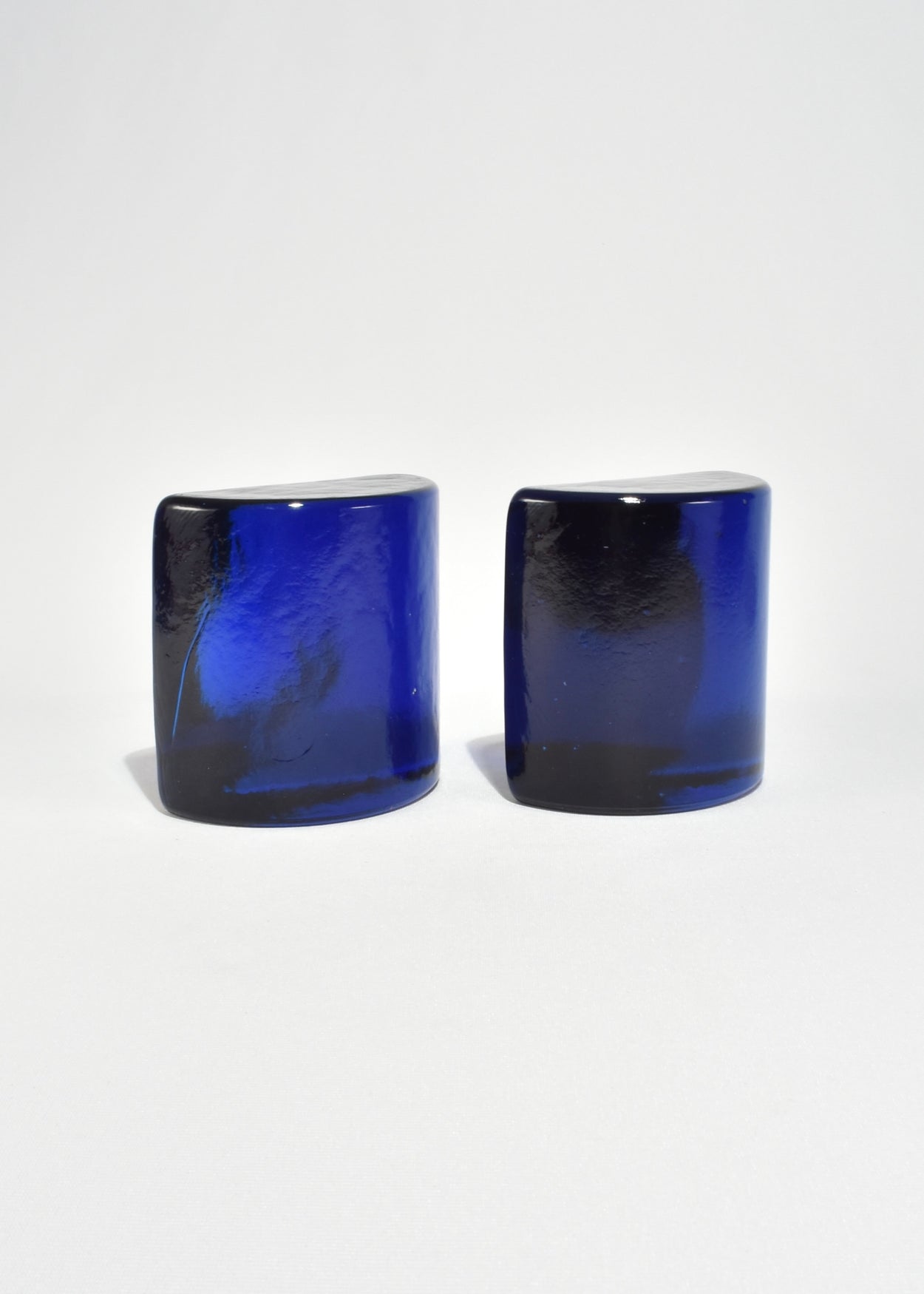 Cobalt Glass Bookends