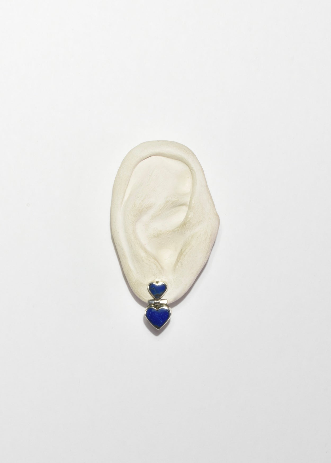 Lapis Heart Earrings