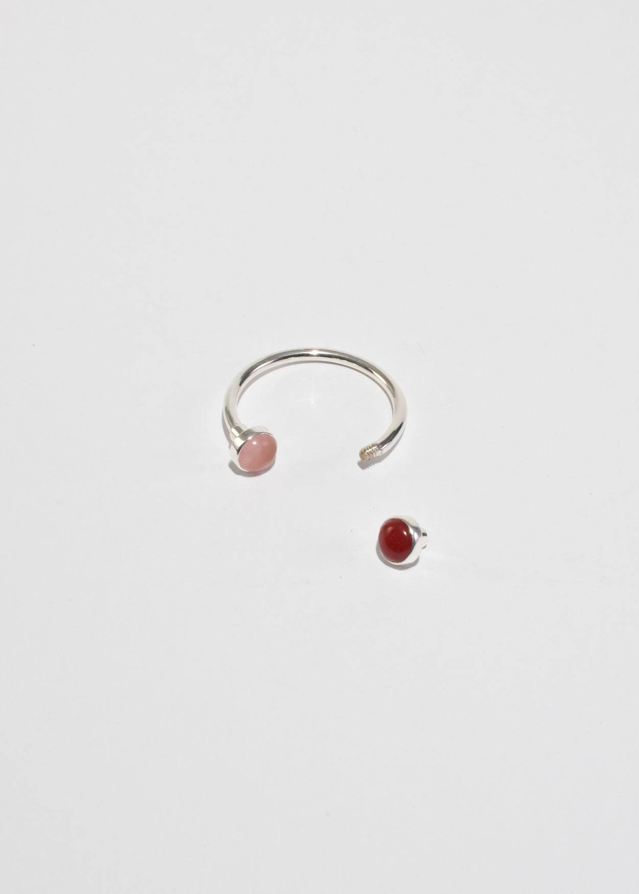 Sterling Gemstone Key Ring