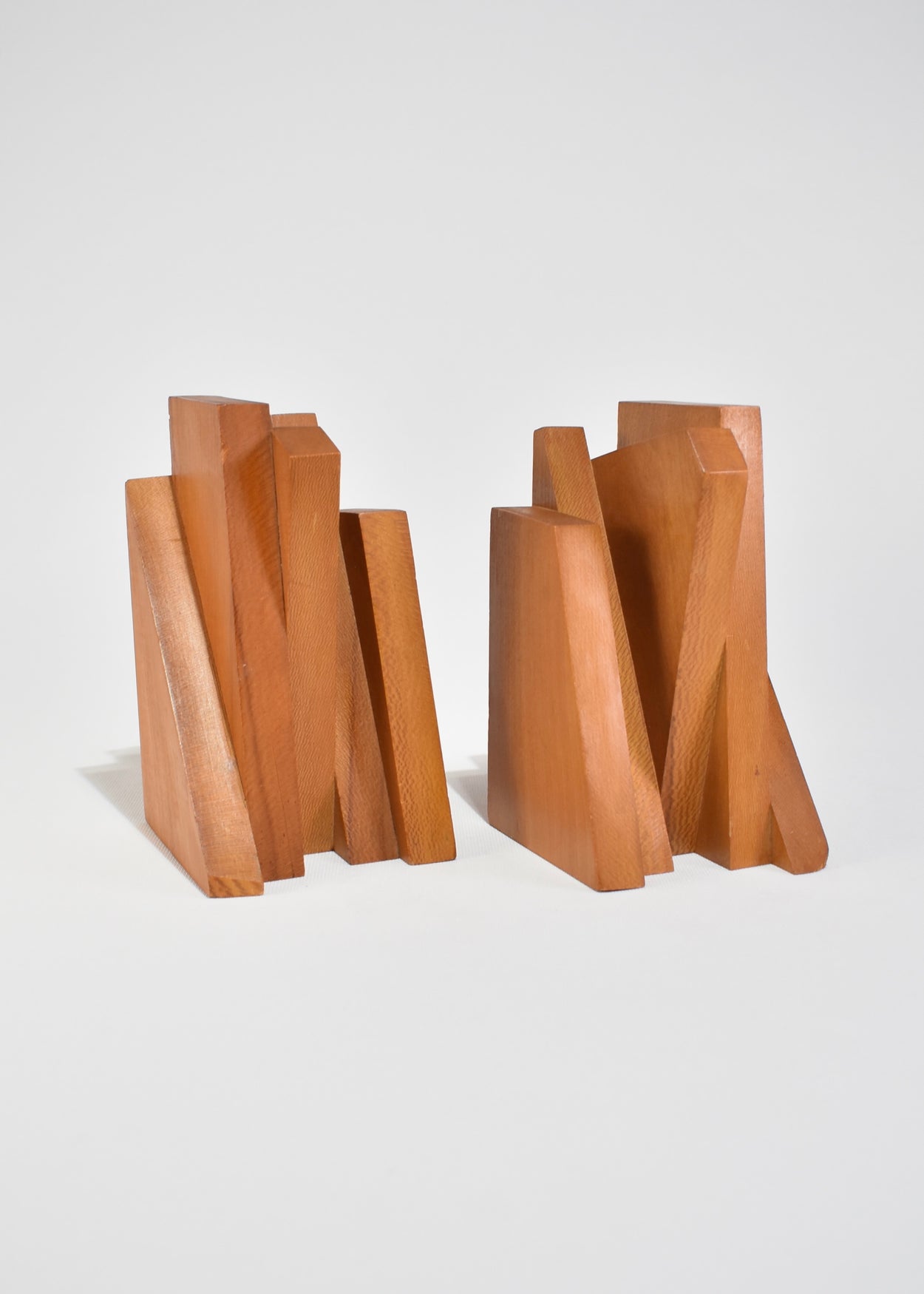 Abstract Wooden Bookends