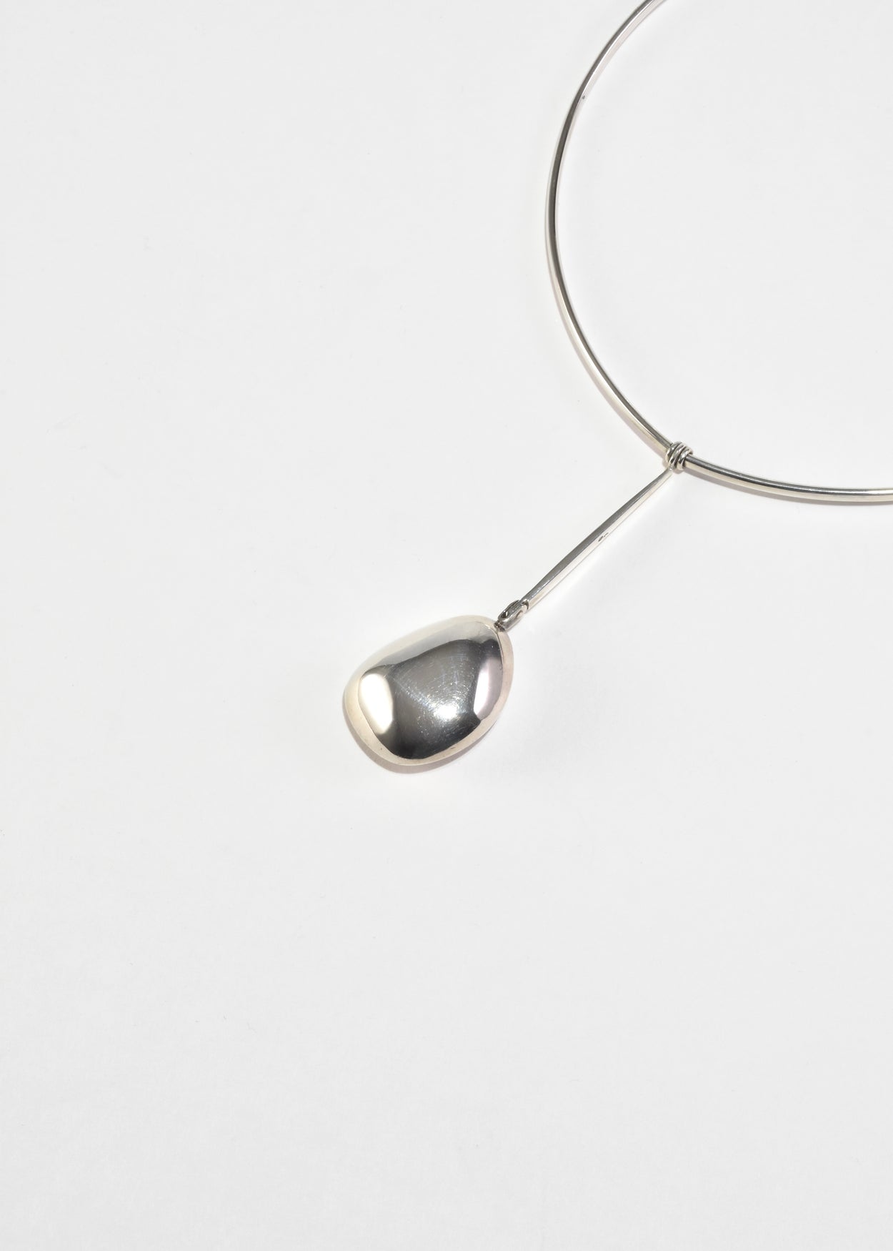 Sculptural Sterling Collar Necklace