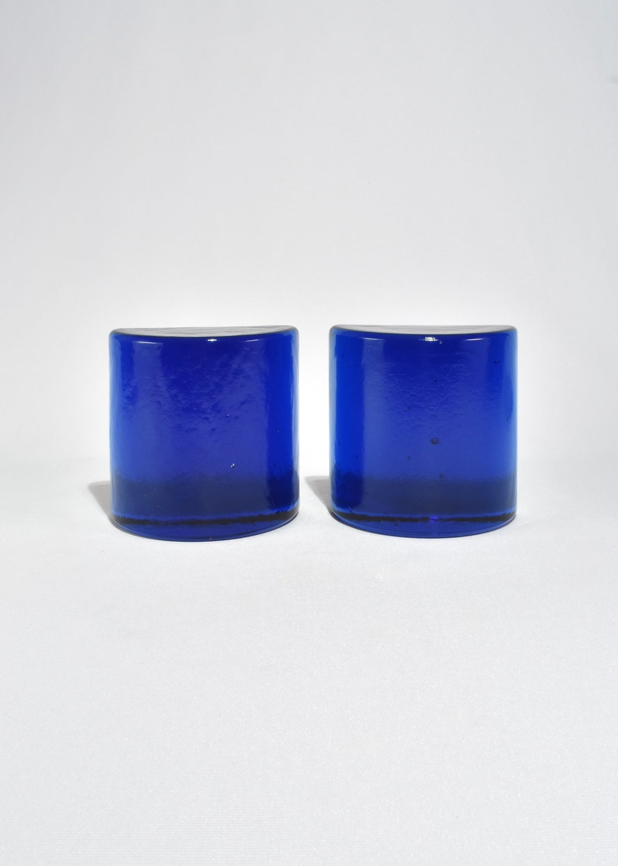 Cobalt Glass Bookends