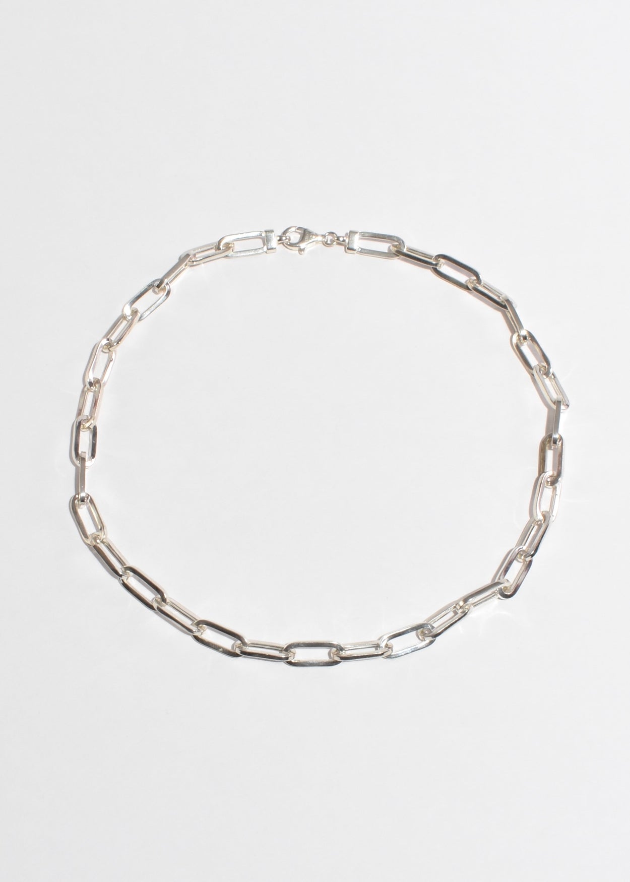 Platinum Link Necklace