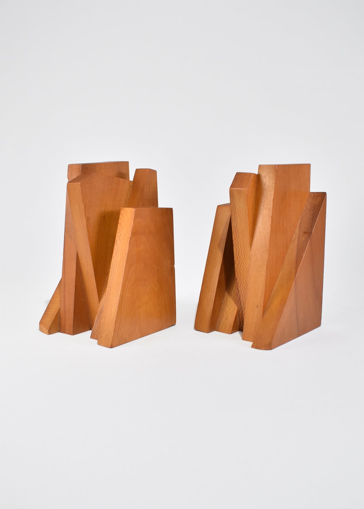 Abstract Wooden Bookends