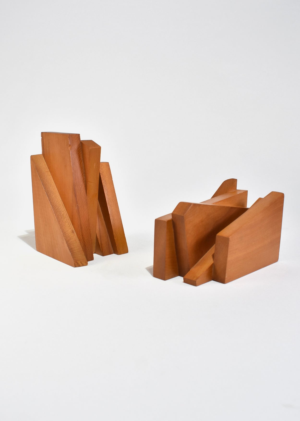 Abstract Wooden Bookends