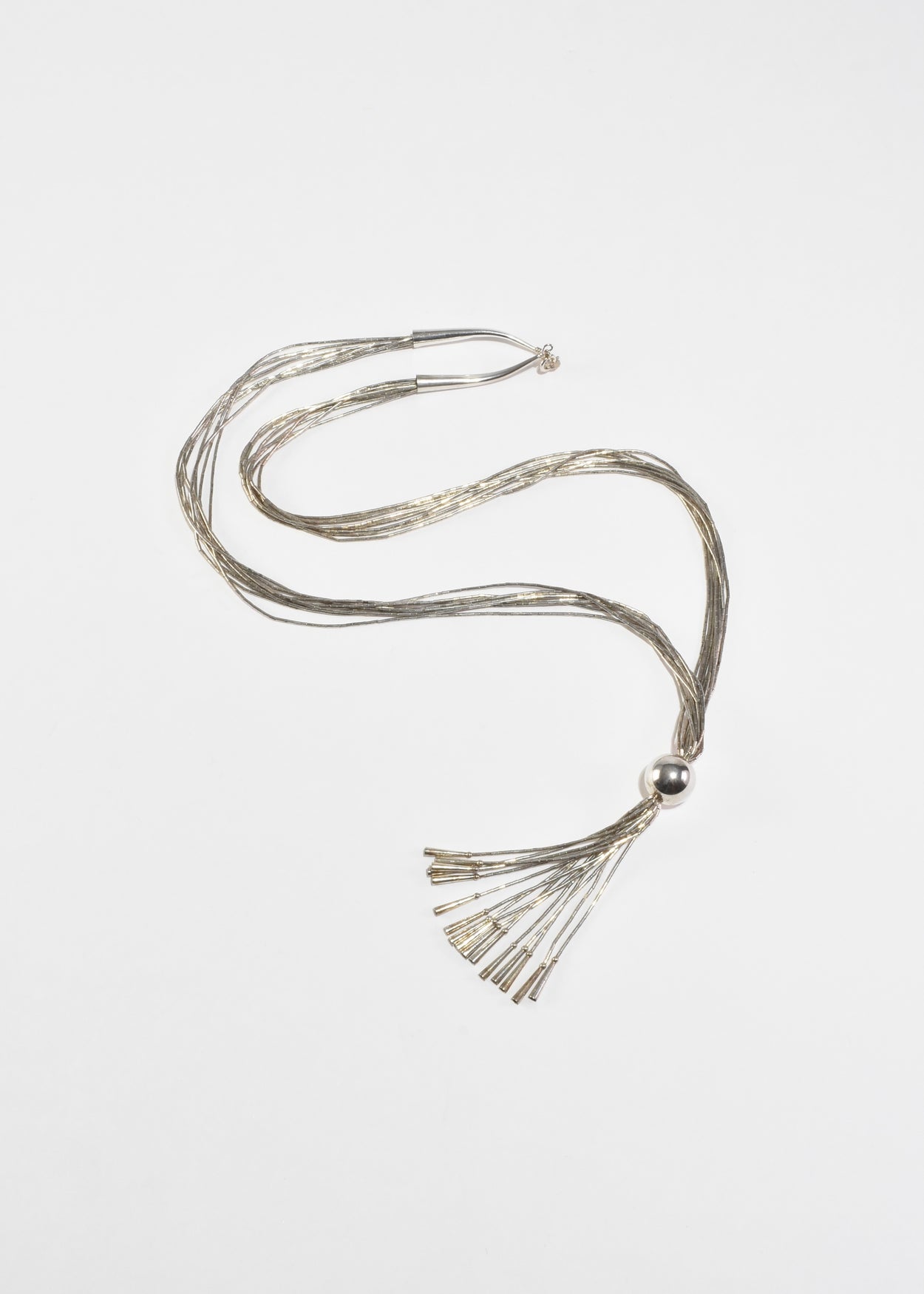 Beaded Fringe Lariat Necklace
