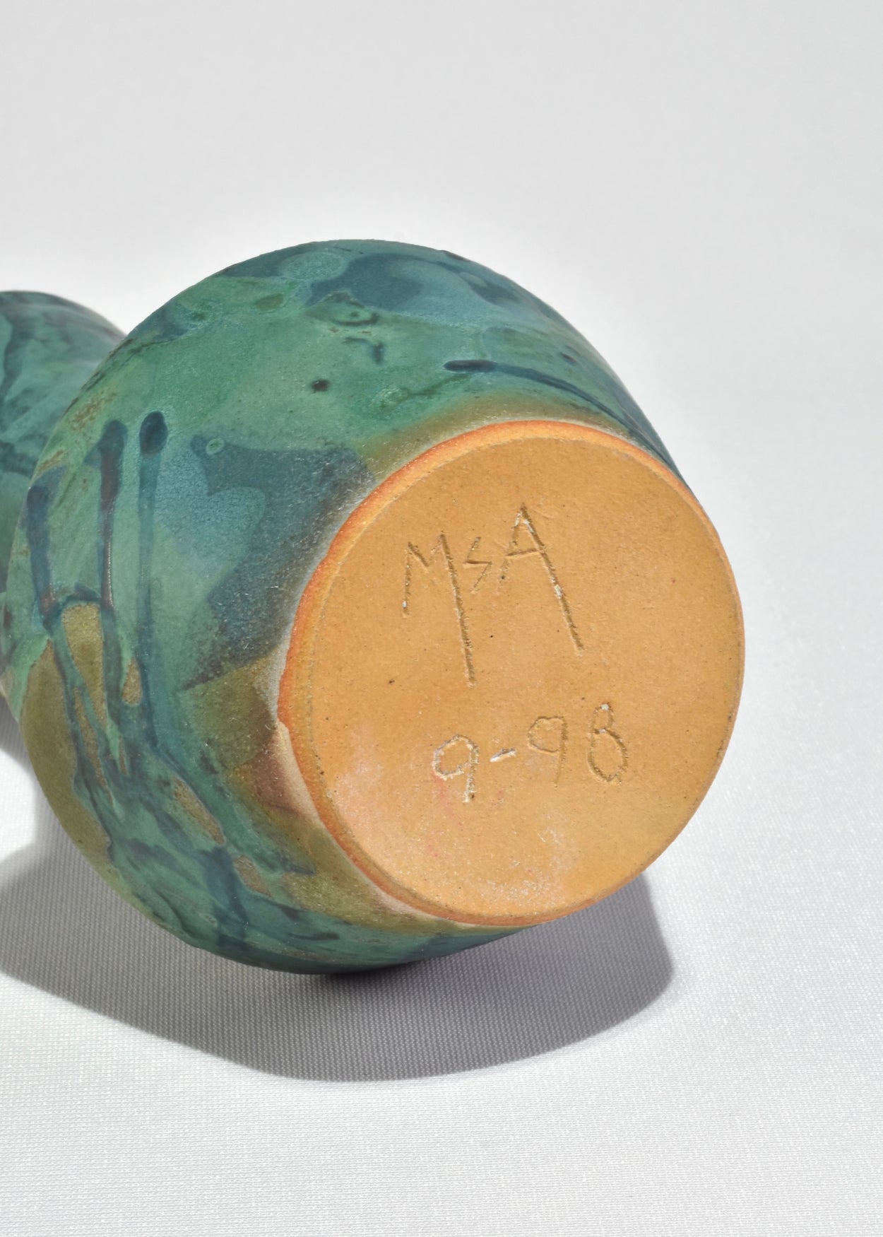 Abstract Green Amphora Vase