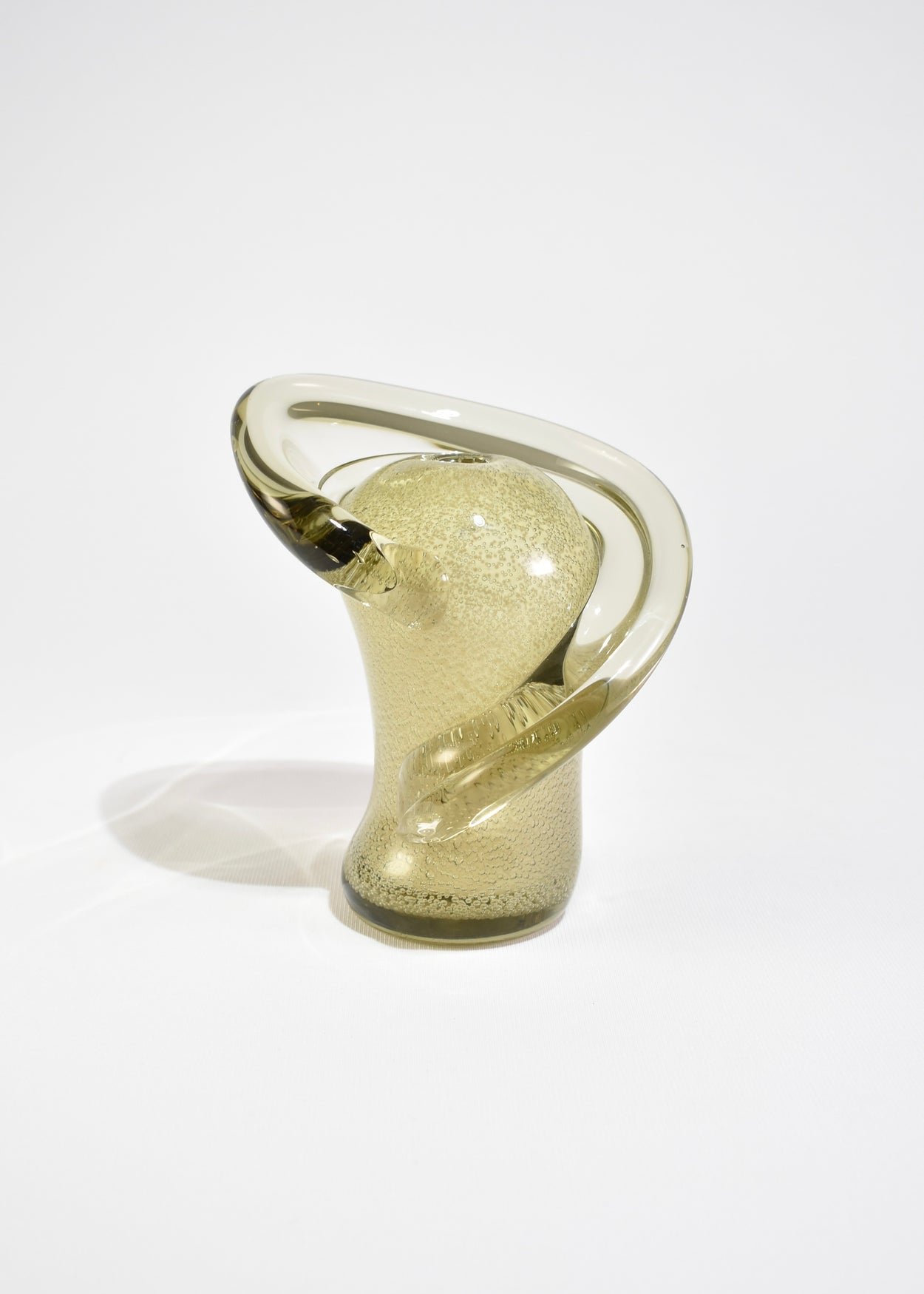 Curved Art Glass Vase