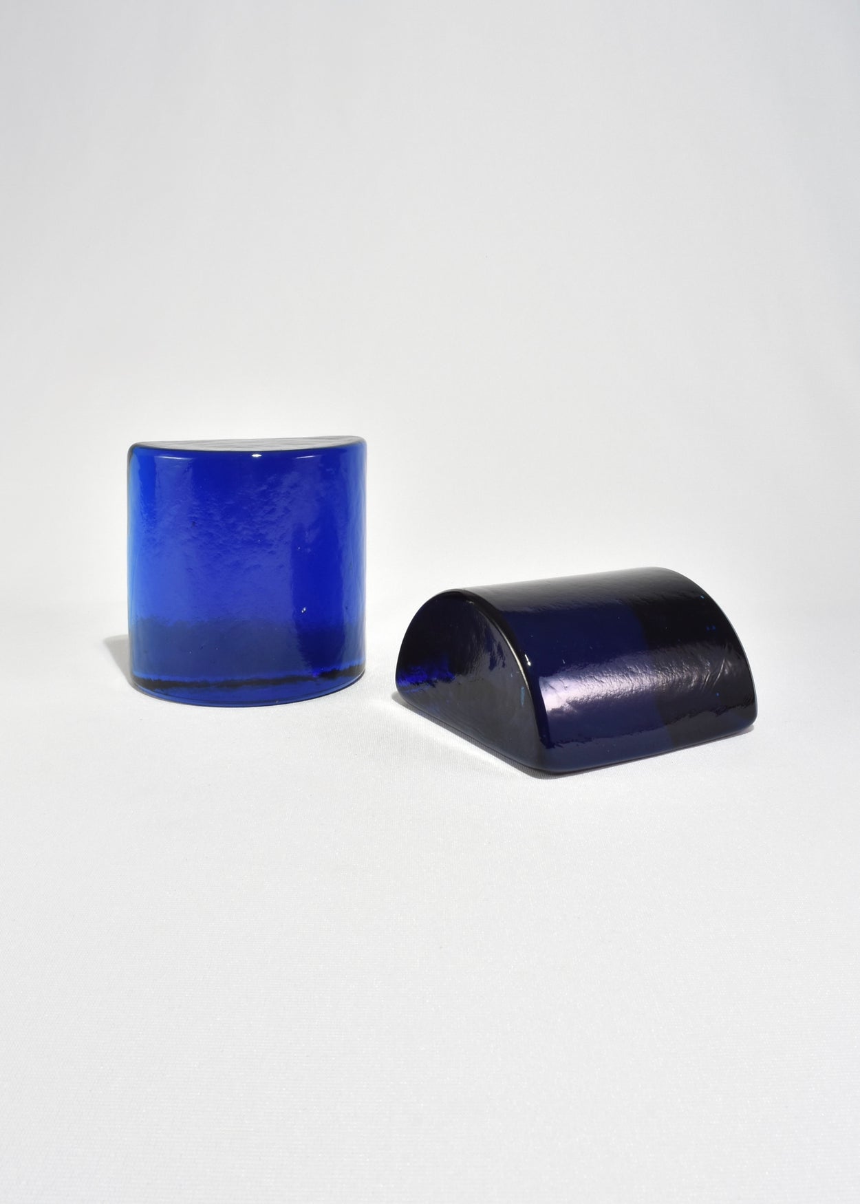 Cobalt Glass Bookends