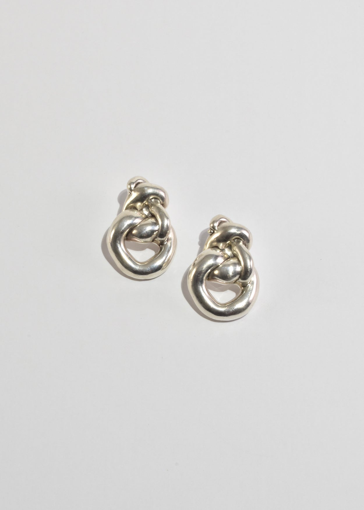 Silver Knot Earrings