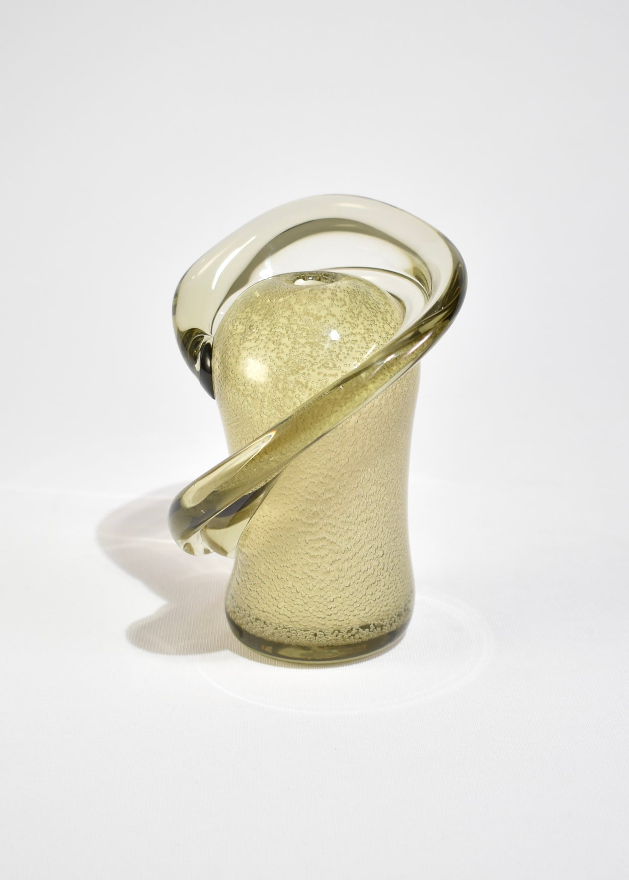 Curved Art Glass Vase
