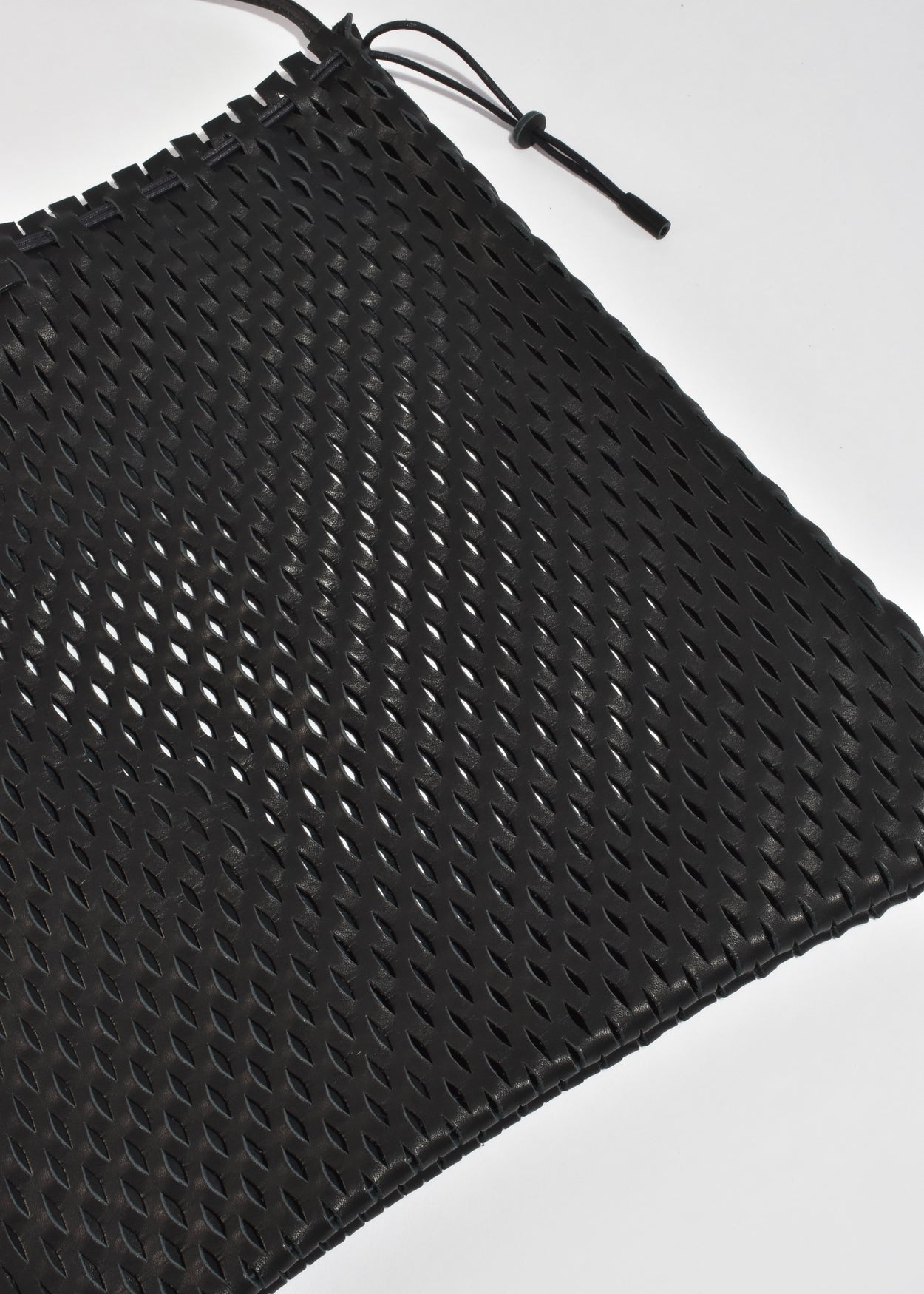 Leather Net Shoulder Bag