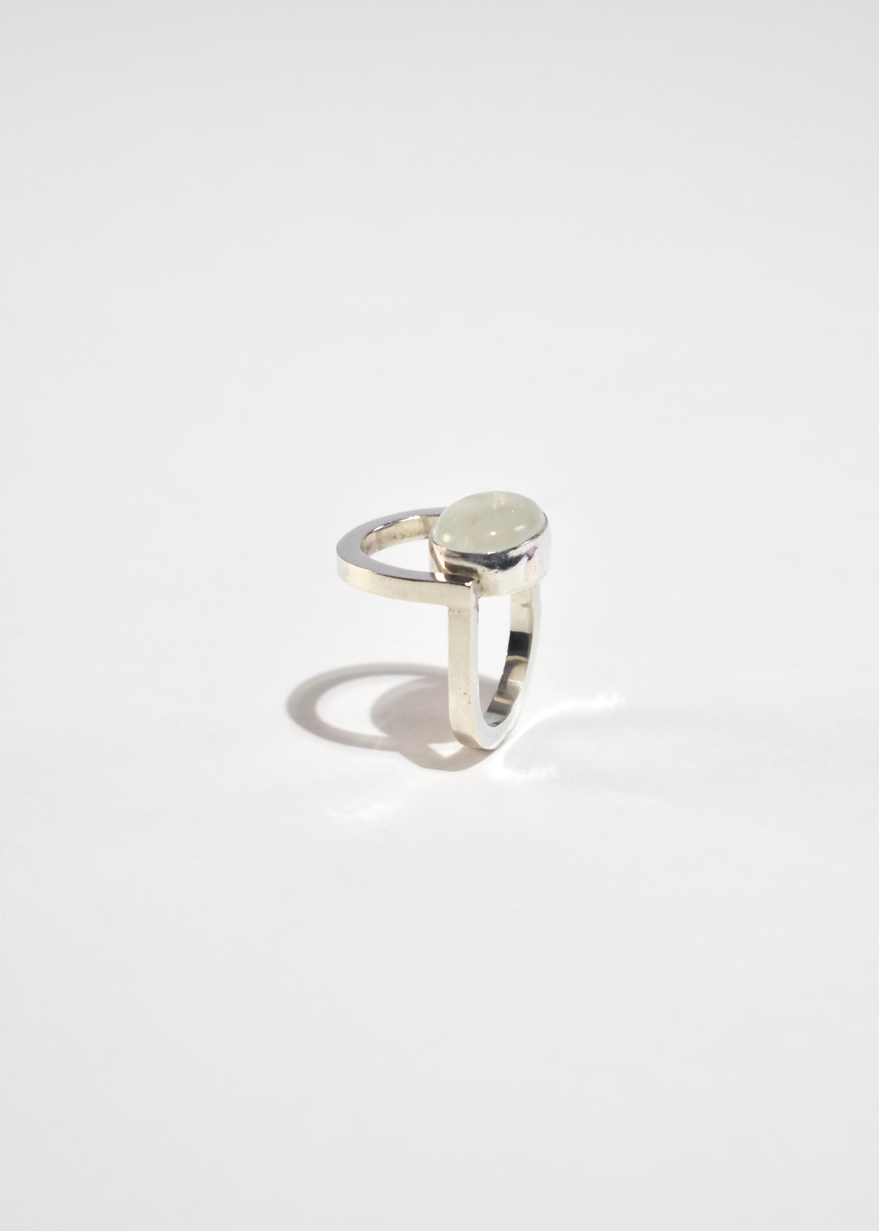 Modernist Moonstone Ring