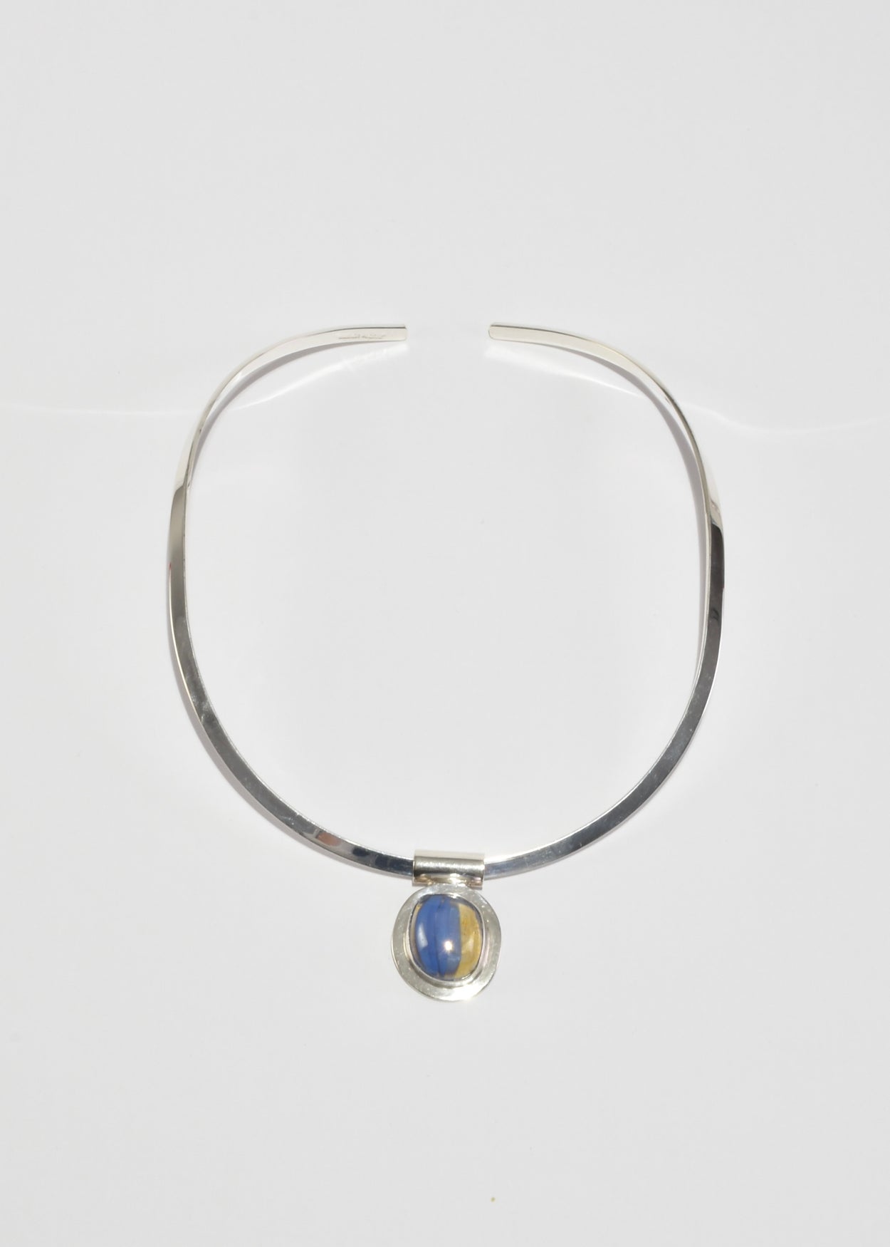 Blue Glass Collar Necklace