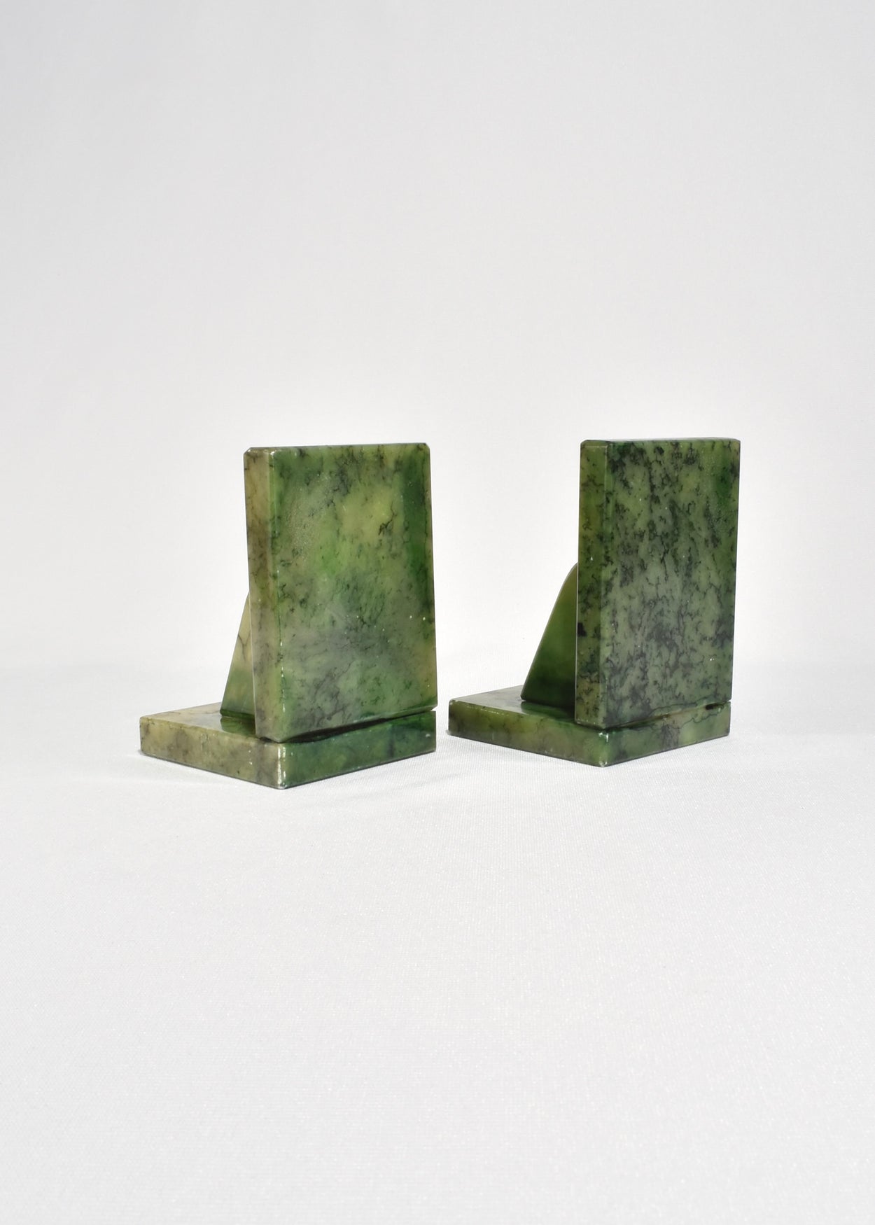 Green Italian Alabaster Bookends