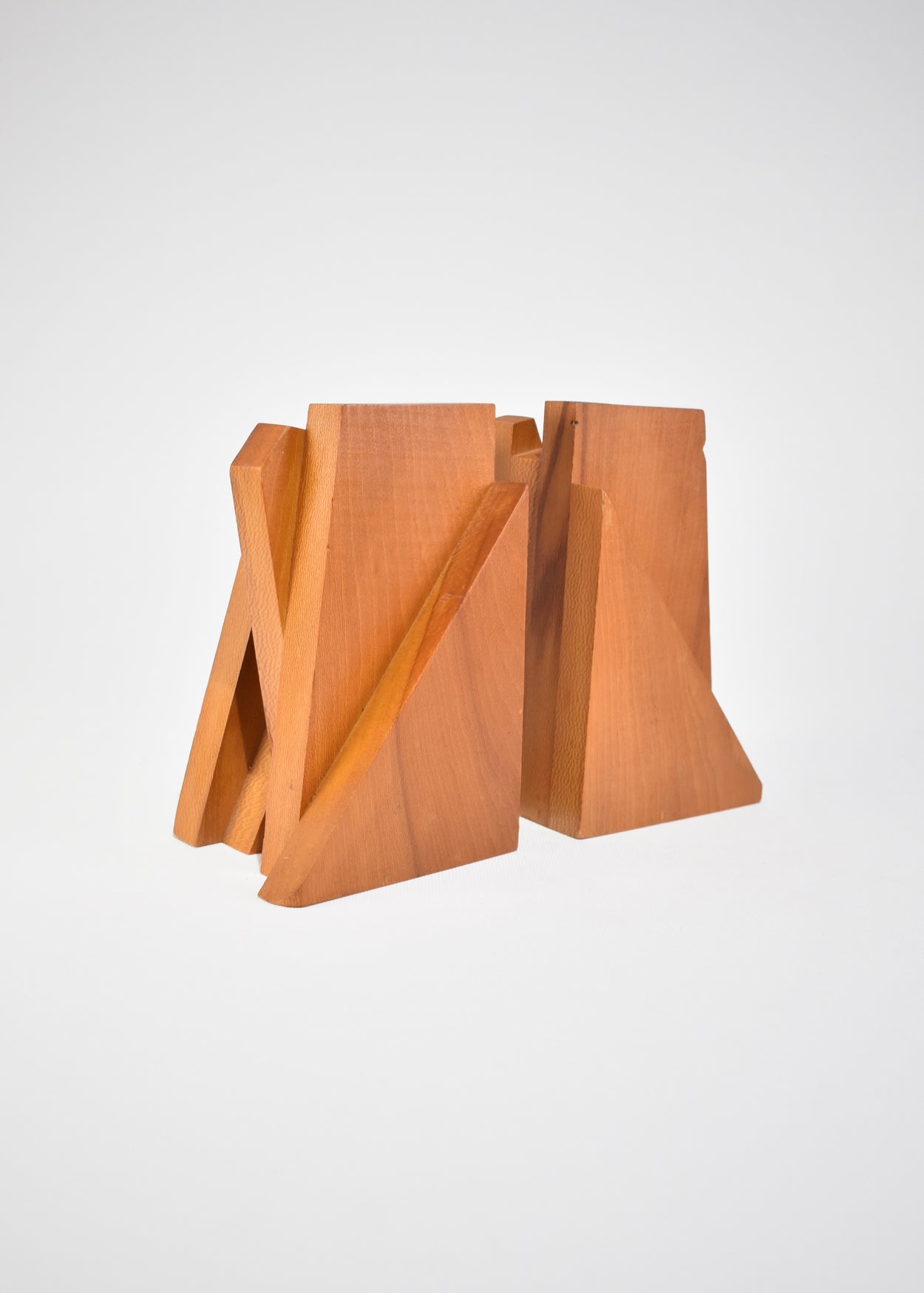Abstract Wooden Bookends