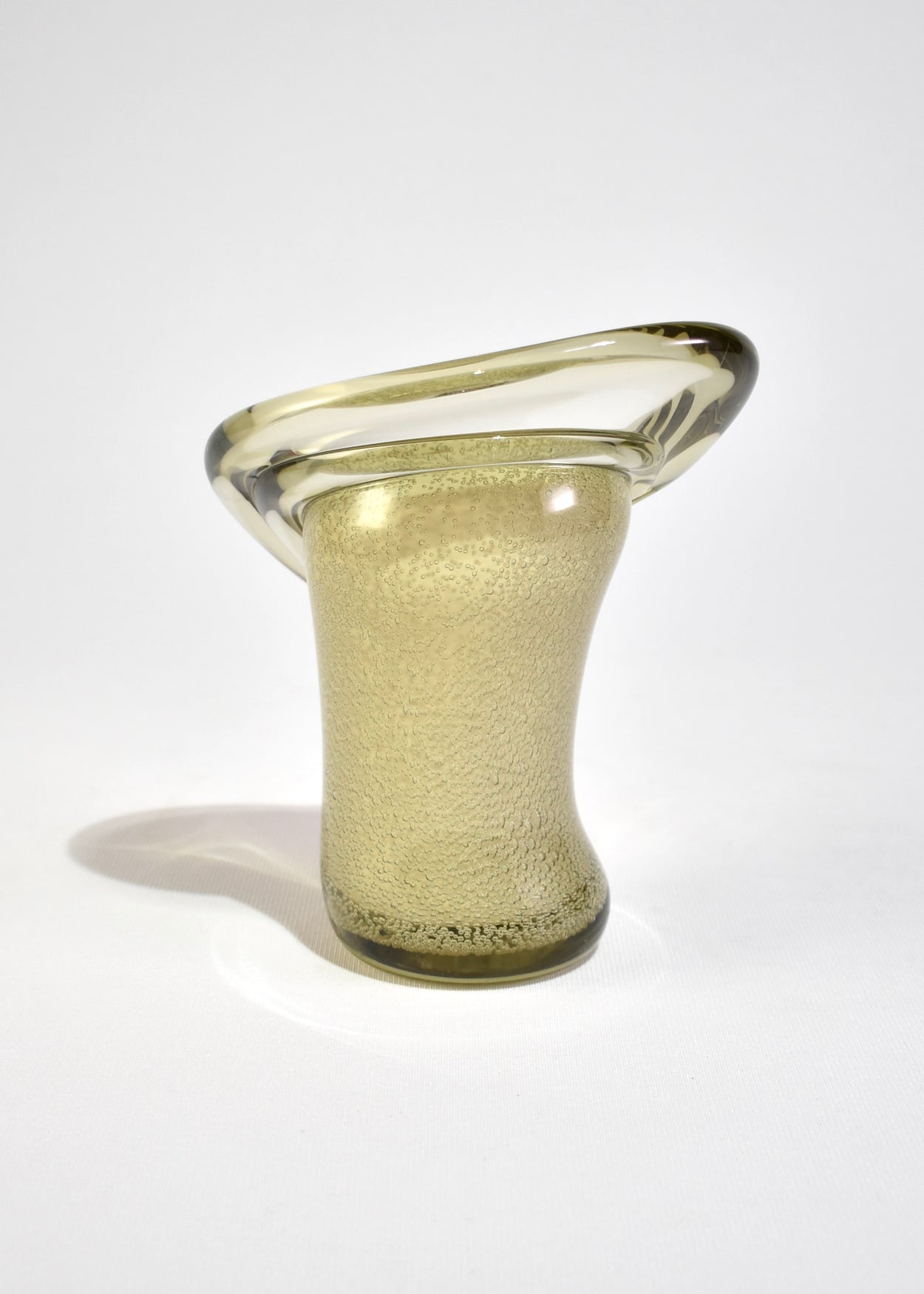 Curved Art Glass Vase