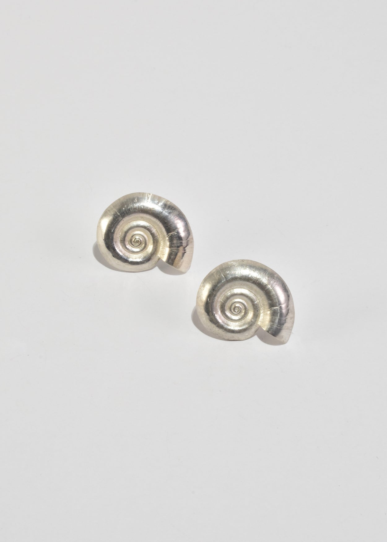 Silver Nautilus Earrings