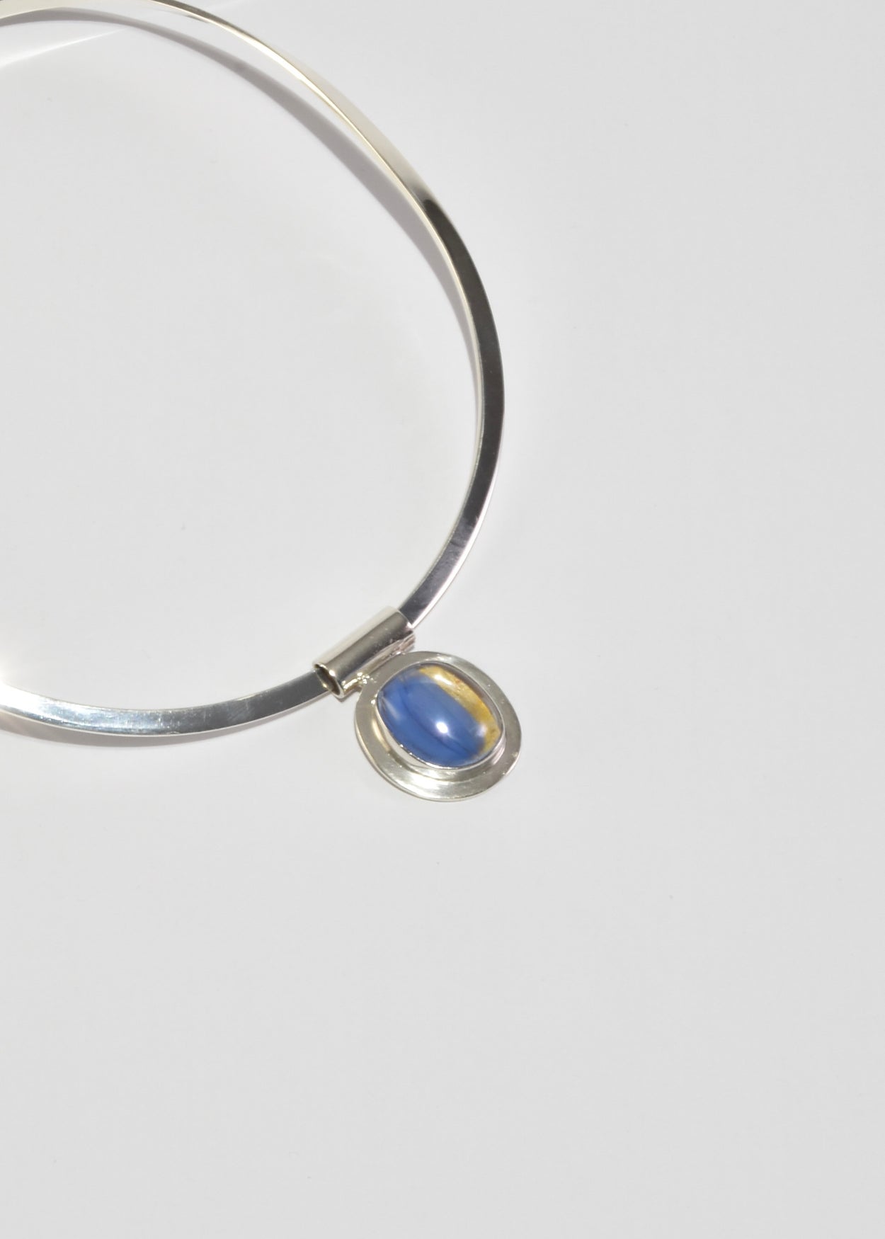 Blue Glass Collar Necklace