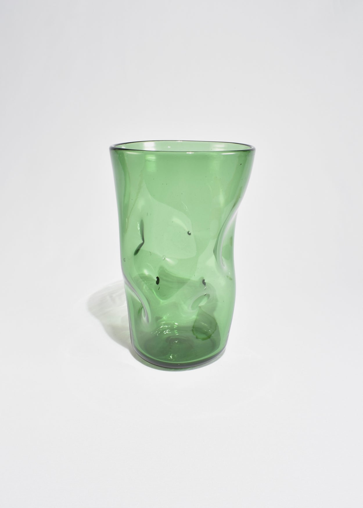 Green Blown Glass Vase