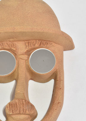 Stoneware Face Sculpture