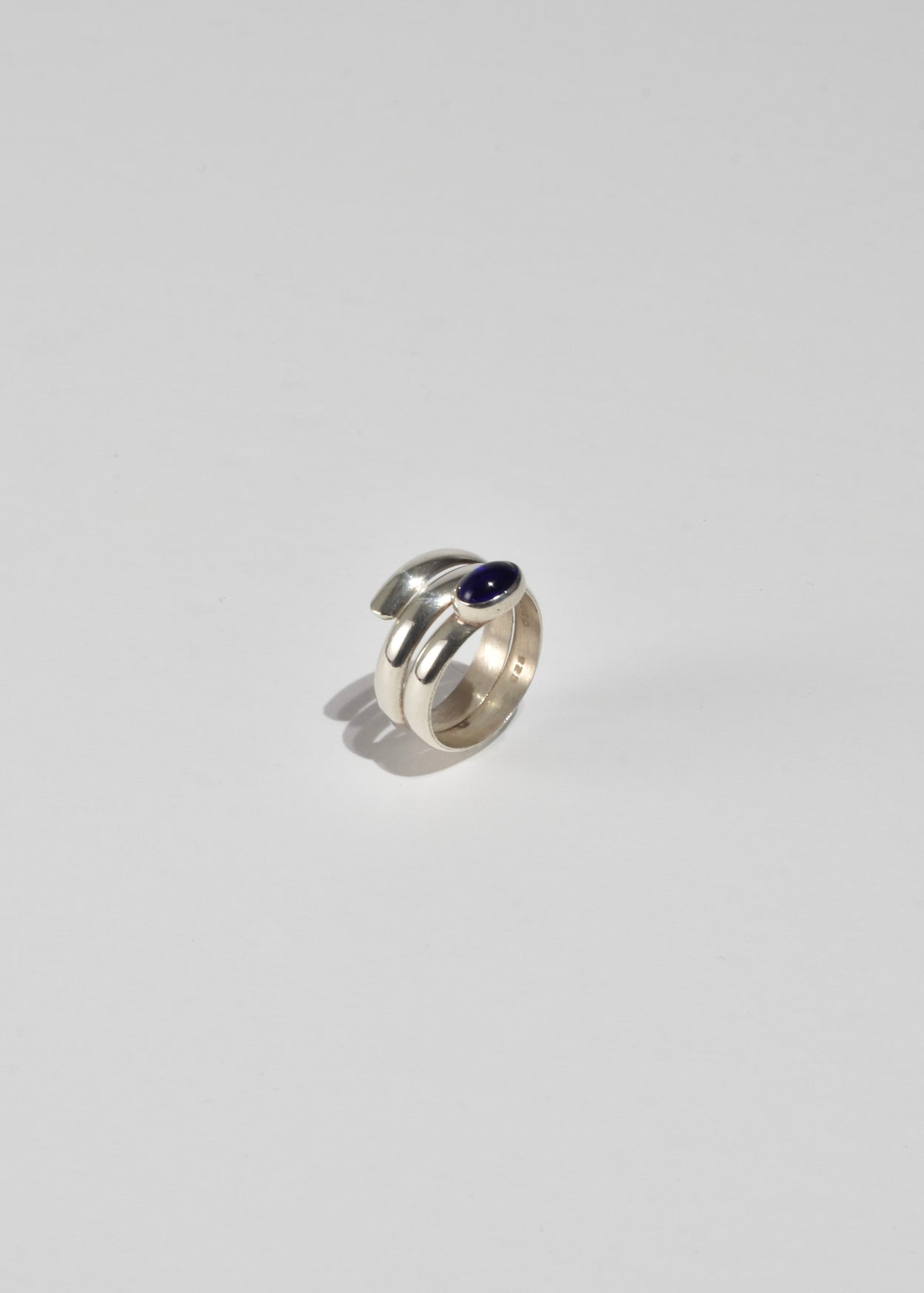 Cobalt Spiral Ring