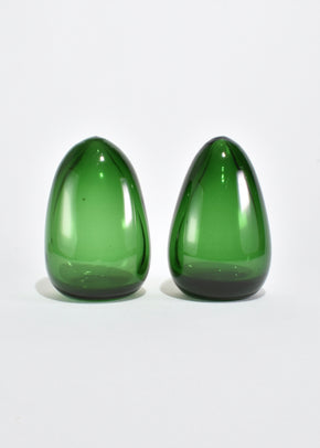 Emerald Glass Bookends