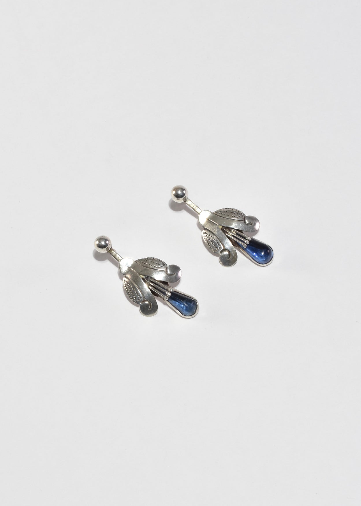 Iolite Flower Earrings