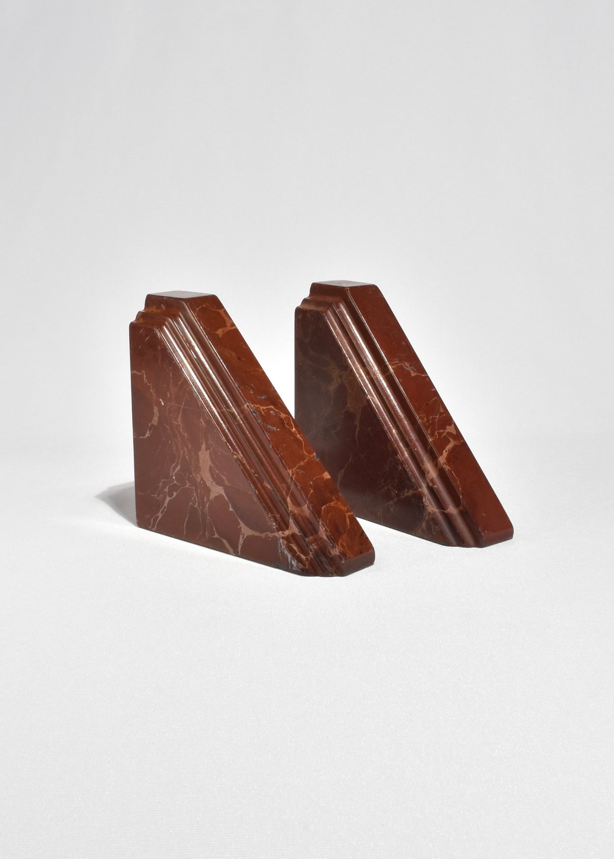 Red Marble Bookends