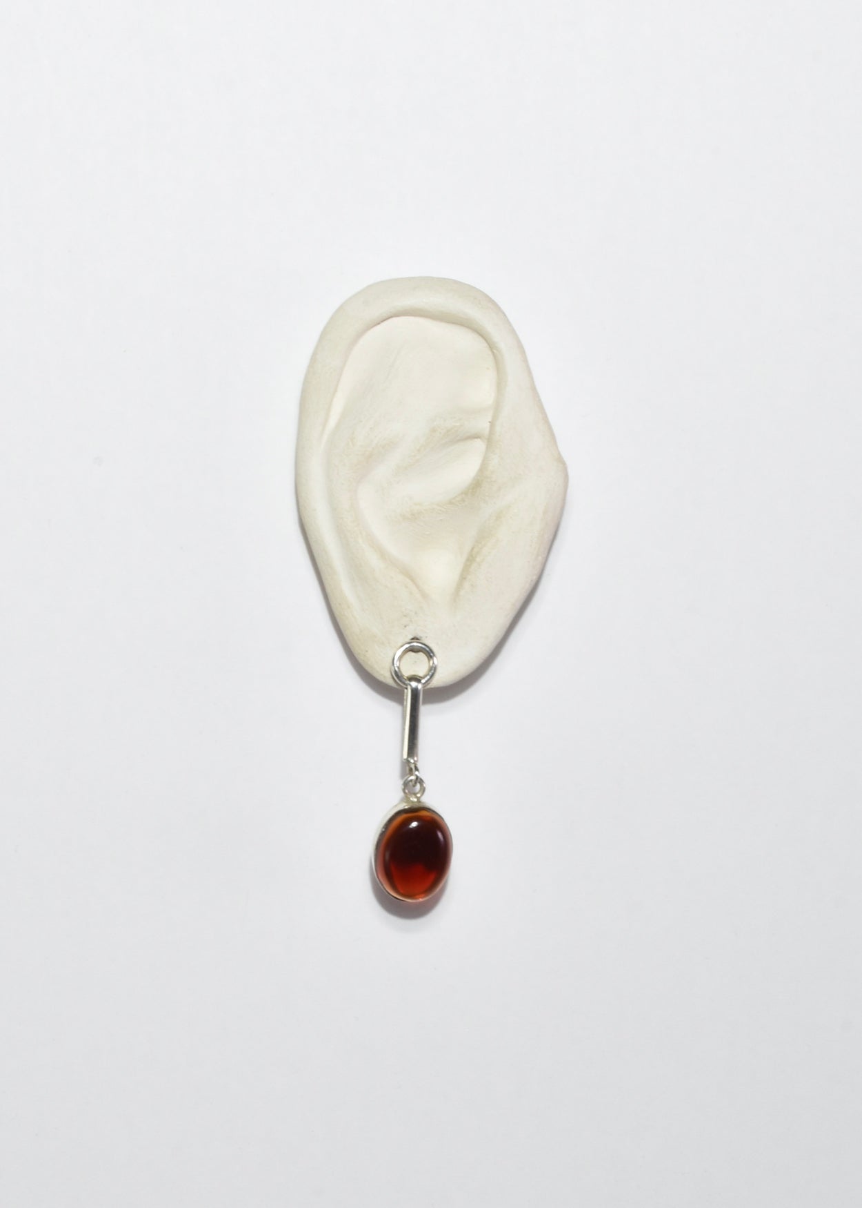 Oval Amber Earrings